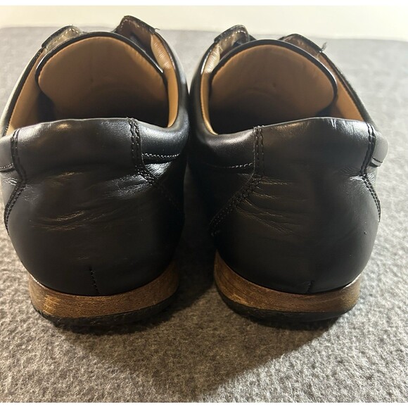 Bally Frenz Men Bally Mens Frenz Sneaker Sz 8 D Black Leather LaceUp Casual Shoe Stripe Detail